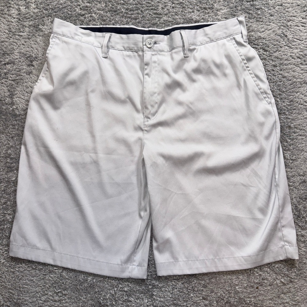 BCG Golf Shorts Mens Size 34 Light Gray Performance Flat Front Athletic BC001700